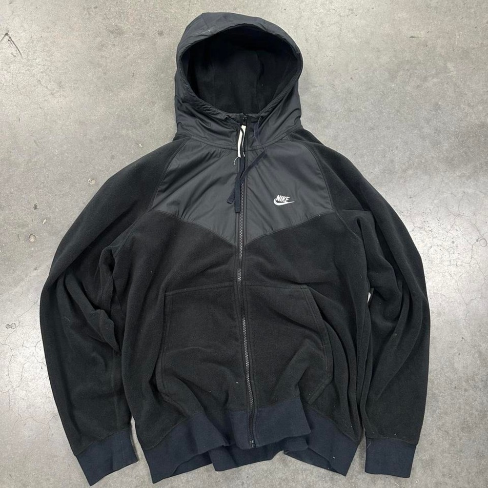 *SOLD* Nike black tech fleece full-zip up hoodie w drawstrings size XL